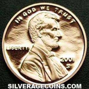2001 S Proof United States "Lincoln Memorial" Cent (Obverse)