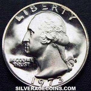 1973 S United States "Washington" Quarter Dollar (Obverse)