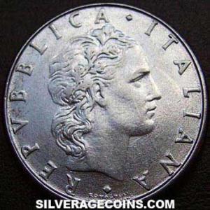 1982 R Italian 50 Lire (large) (Obverse)