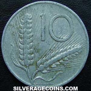 1955 R Italian 10 Lire (Reverse)