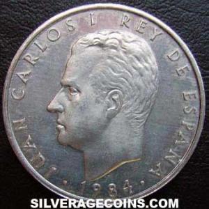 1984 Juan Carlos I Spanish 2 Pesetas (Obverse)