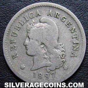 1897 Argentinian 10 Cents (Obverse)