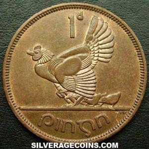 1966 Irish Bronze Penny (Reverse)